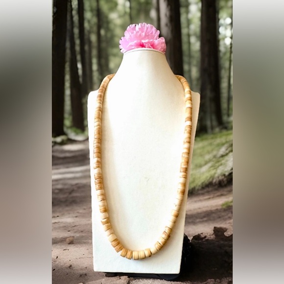 Elegant Vintage Brown & White Tibetan Rosary Prayer Bone Mala Necklace - Picture 5 of 8